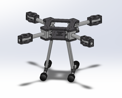四旋翼无人机机架简易模型缩略图
